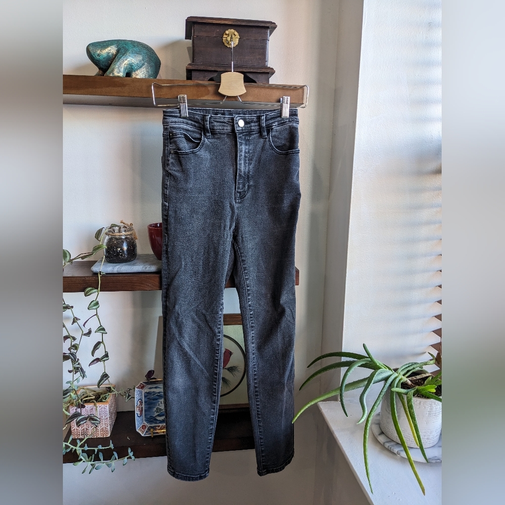 Stradivarius Black Skinny Mom Jeans, US 4